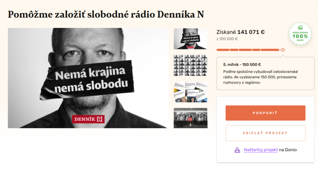 Konateľ spoločnosti predávajúcej frekvencie Top Rádia Denníku N je vo väzbe. Zbierka na rádio je naďalej v plnom prúde