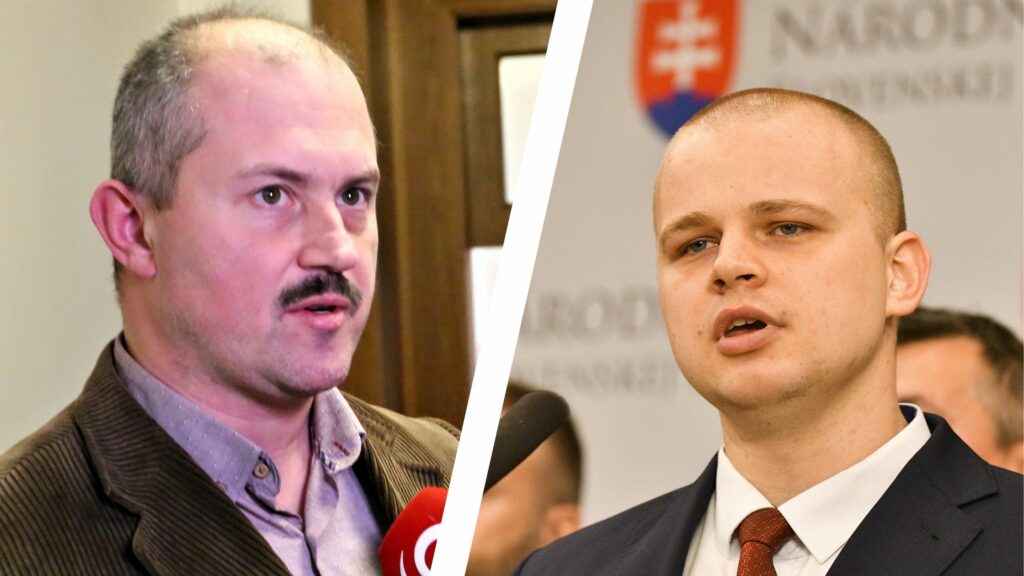 VIDEO: Kotleba uzemnil Mazureka pre reči o hlasovaní za prorodinný balík pomoci