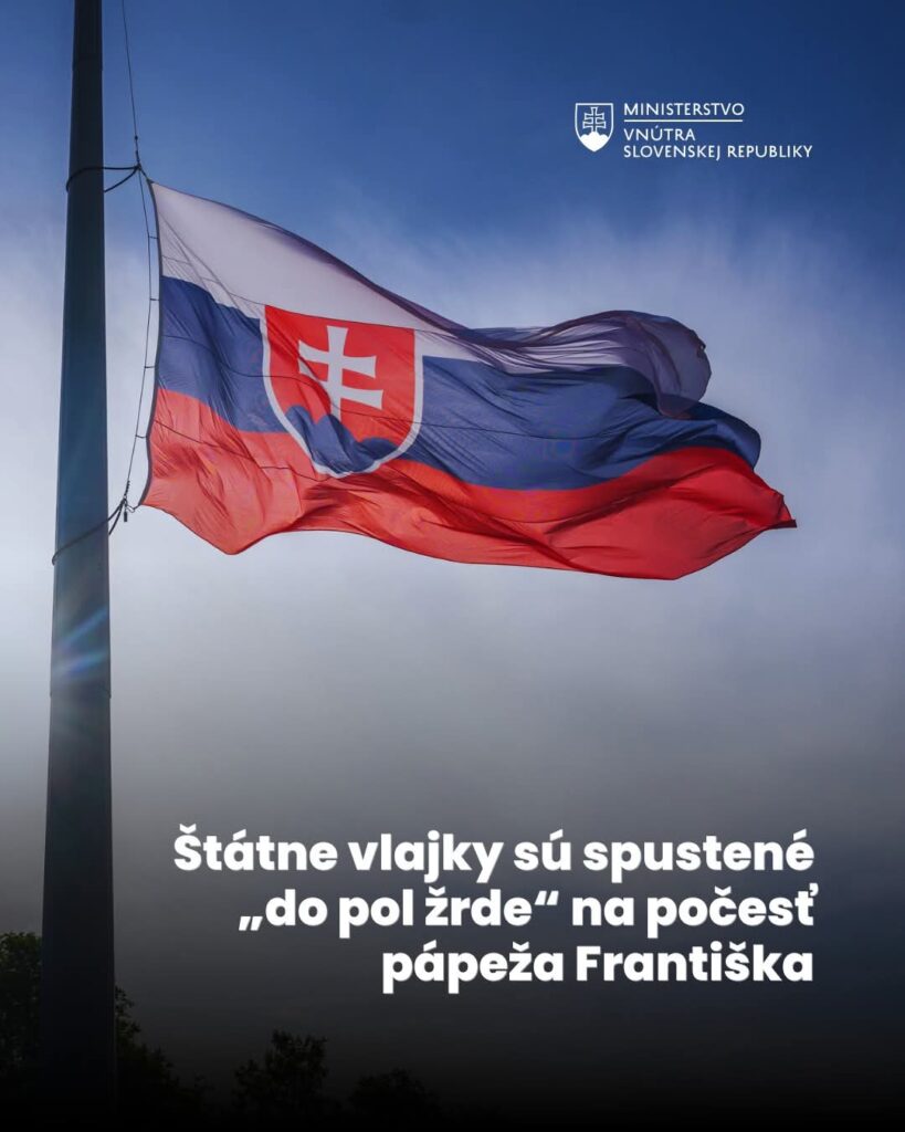 Vláda vyhlásila štátny smútok na deň pohrebu Svätého otca