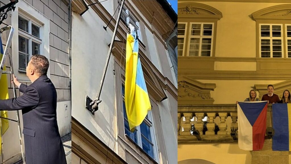 Groteska v Čechách: Eduard Chmelár o vyvesovaní cudzích vlajok