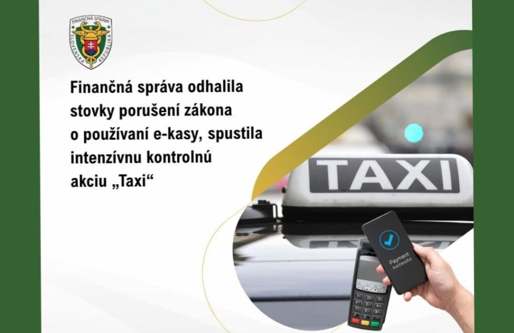 Finančná správa spustila intenzívnu kontrolnú akciu „Taxi“