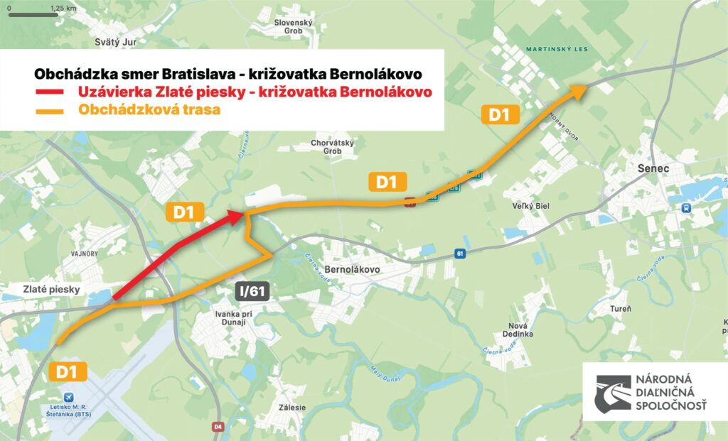 Vodiči pozor: D1 pri Bratislave sa cez víkend uzavrie. Po obmedzeniach však príde zásadné zlepšenie